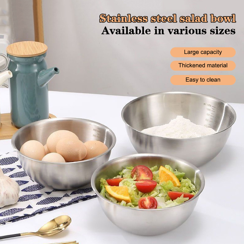 Home Cooking Cookbook - Ensemble de bols en acier inoxydable