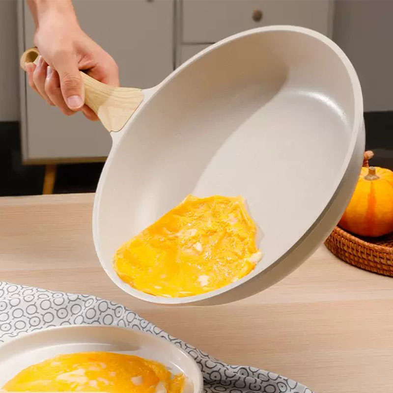 Home Cooking Cookbook - Poêle Wok Antiadhésive Durable en Céramique,
