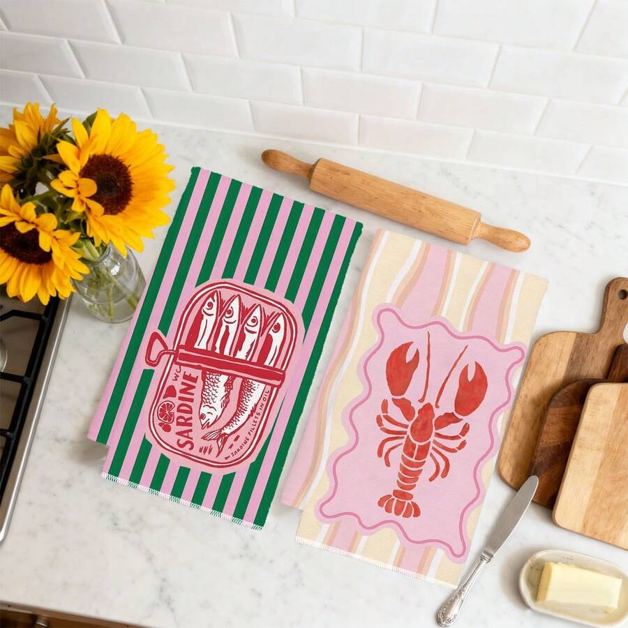 Lot de 2 torchons de cuisine r - Home Cooking Cookbook avis et prix