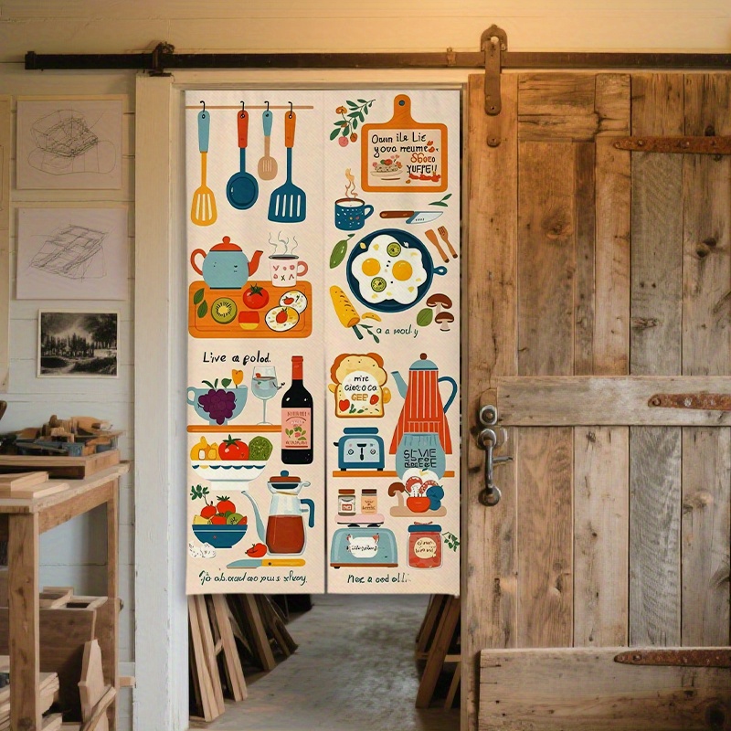 Rideau de porte VIKAMA à motif - Home Cooking Cookbook avis et prix