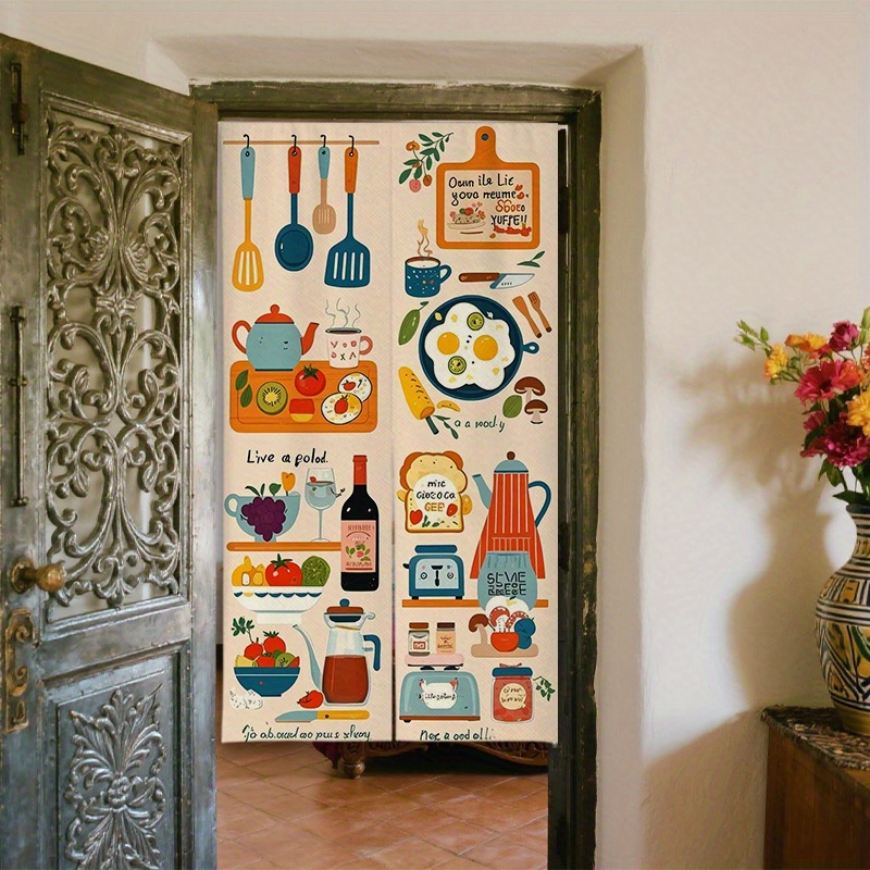 Rideau de porte VIKAMA à motif - Home Cooking Cookbook avis et prix