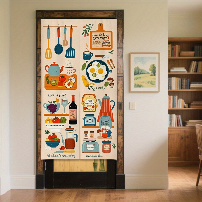 Rideau de porte VIKAMA à motif - Home Cooking Cookbook avis et prix
